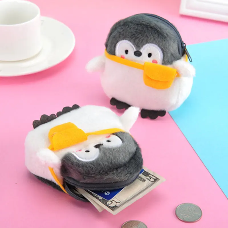 Top Trends: Cute Little Penguin Coin Purse Soft Mini Cartoon Coin Purse Lovely Data Line Bag Simplicity Durable Plush Coin Purse Accessories Shoppable Styles