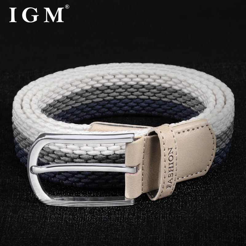 Top Trends: Trendy Men Belt Breathable Strong Elastic Canvas Woven Belt For Men And Women Without The Need For Perforated Belt Casual Belt Shoppable Styles - Image 5