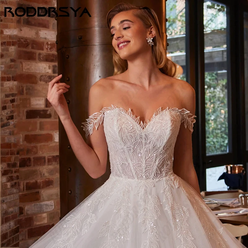 Top Trends: RODDRSYA Sweetheart Princess Wedding Dress Romantic Tulle Off Shoulder Backless A-Line Bridal Gown Bride Party Robe De Mariée Shoppable Styles - Image 3