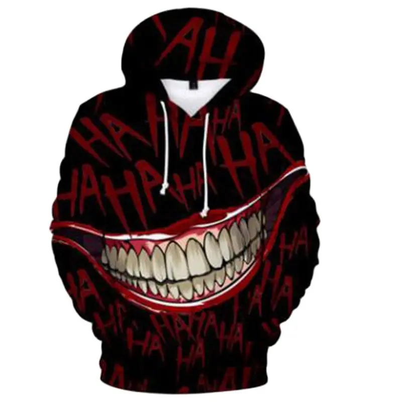 Top Trends: Haha Joker 3D Print Sweatshirt Hoodies Men / Women Hip Hop Funny Autumn Streetwear Thin Style Oversized Hoodie For Couples Clothes Shoppable Styles