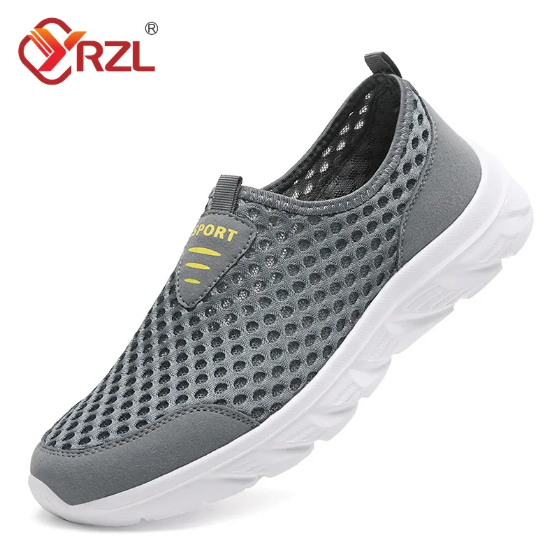 Top Trends: YRZL Summer Men Casual Shoes Hollow Mesh Sneakers Men Trendy Lightweight Gym Shoes Adult Breathable Men's Trainers Loafers Men Shoppable Styles