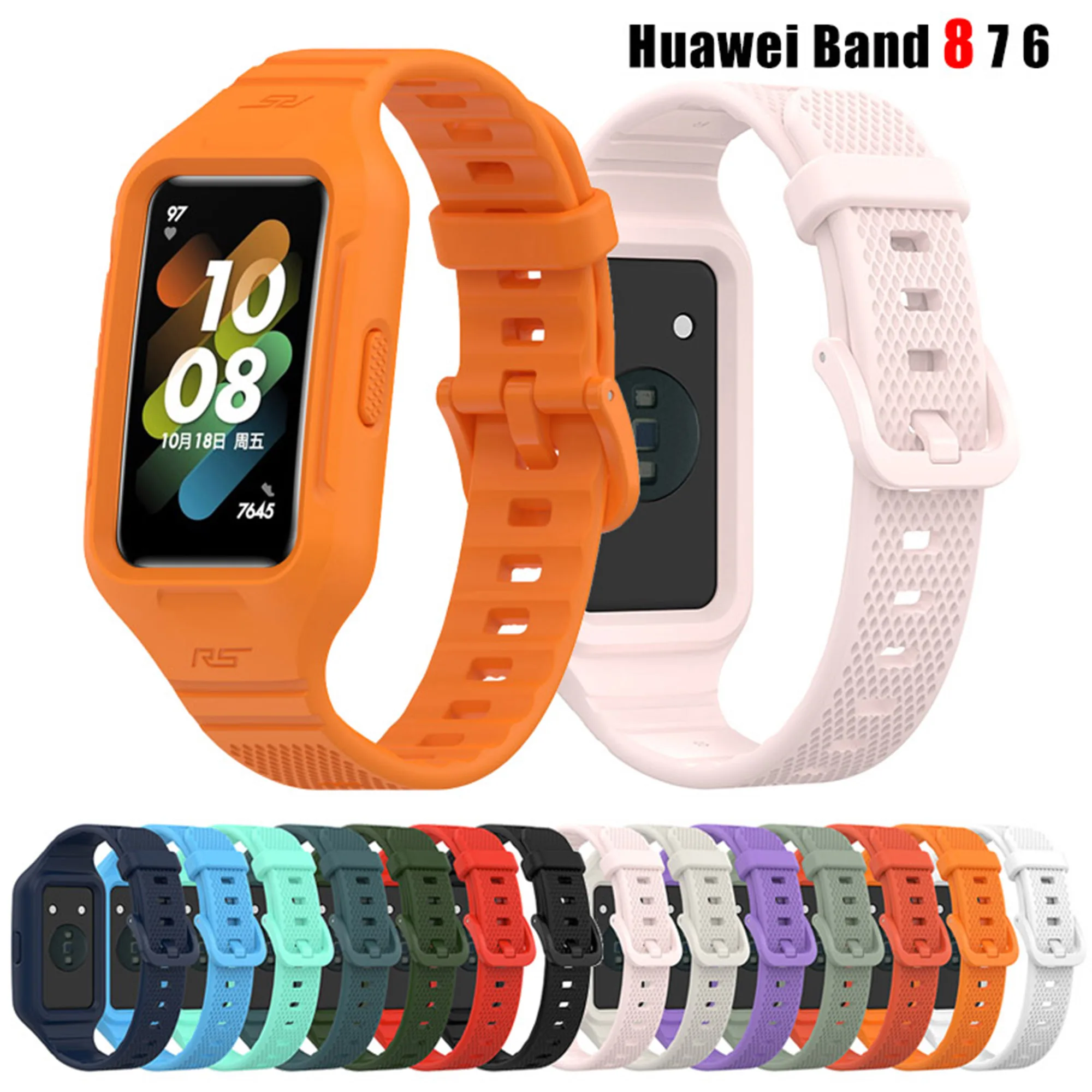 Top Trends: Silicone Strap For Huawei Watch Band 8 7 6 Replacement Smartwatch Wristband Correa Strap Bracelet For Honor Band 6 Accessories Shoppable Styles