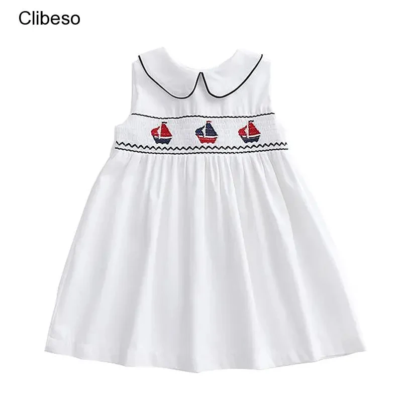 Top Trends: 2024 Spanish Baby Dresses For Girls Kids Embroidery Sleeveless Dress Summer Childrens Boutique Clothing Toddler Cotton Vestidos Shoppable Styles