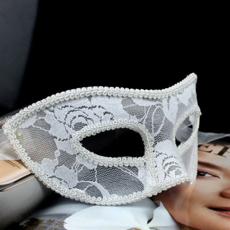 Top Trends: Sexy Lady Black White Red Lace Mask Translucency Half Face Masks Masquerade Party Dance Costume Party Eye Mask Shoppable Styles - Image 6