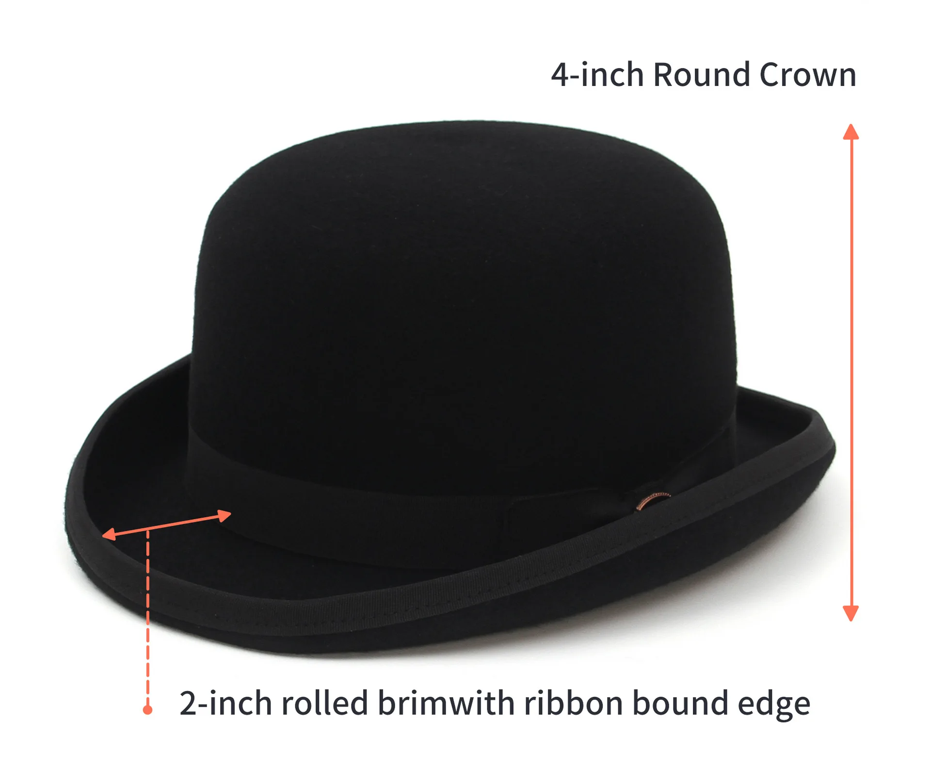 Top Trends: Men Top Hat Wool Bowler Hat Derby Hat Autumn Winter Vintage British Style Jazz Cap Presidential Hat 11 Cm High Magician Hat Shoppable Styles - Image 6