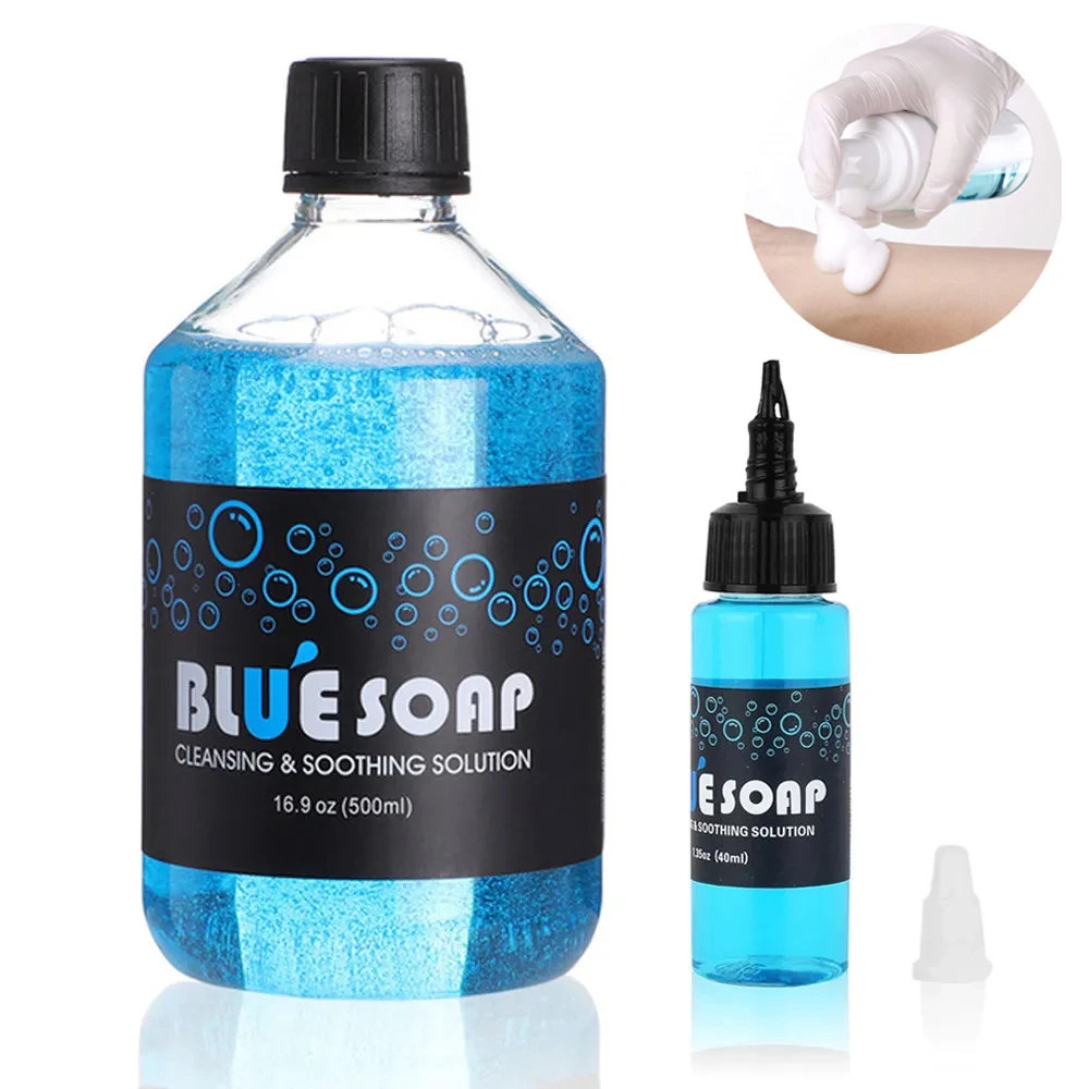 Top Trends: Tattoo Blue Soap With Tattoo Blister Spray Bottle Tattoo Cleaning Soothing Solution And Diffuser Bottle Kit Tattoo Accessories Shoppable Styles