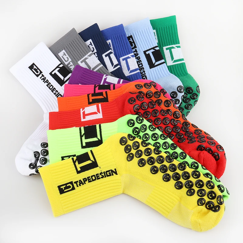 Top Trends: New Style Football Socks Round Silicone Suction Cup Grip Anti Slip Soccer Socks Sports Men Women Baseball Rugby Socks Shoppable Styles