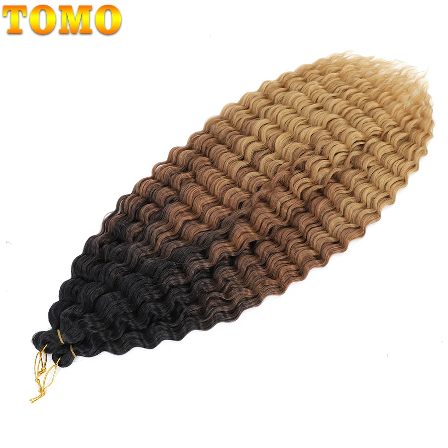 Top Trends: TOMO Deep Wave Crochet Hair 30 / 22 Inch Water Wave Twist Hair Synthetic Goddess Braids Hair Wavy Ombre Blonde Pink Hair Extension Shoppable Styles - Image 3