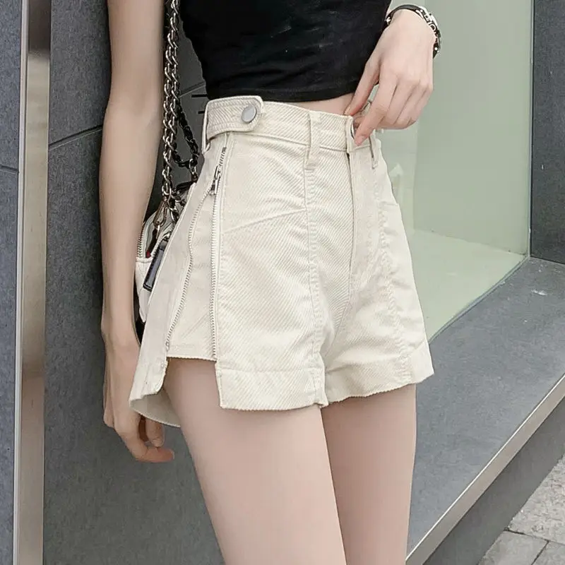 Top Trends: Short Pants For Woman To Wear Jeans Denim Women&#039;s Shorts Work White Office High Waist Cotton Korean Style Offer XL Shoppable Styles