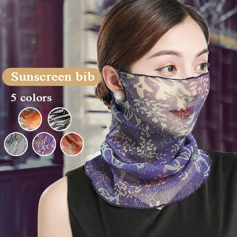 Top Trends: Summer Thin Anti-UV Scarf Women Driving Riding Chiffon Neck Collar Scarf Multi-Function UV Protection Mask Sunscreen For Face Shoppable Styles