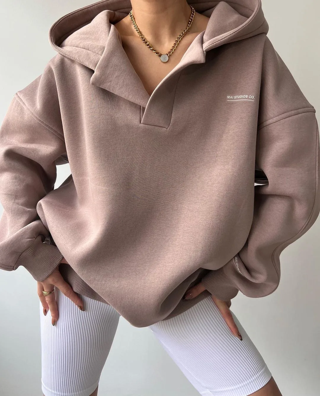 Top Trends: Solid Hooded Sweatshirts For Women Autumn Winter New Female Slim Fitting Plush Thickened Long Sleeved Plush Casual Sweatshirts Shoppable Styles