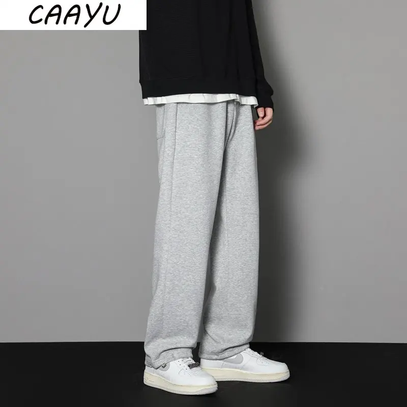 Top Trends: CAAYU Sweatpants Mens Straight Pants Large Size Male Loose Black Casual Pants Streetwear Sport Trousers Joggers Oversize Sports Shoppable Styles