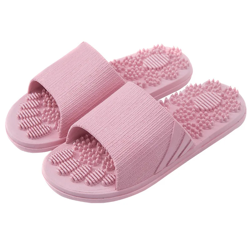 Top Trends: 2022 New Fashion Women Men Foot Massage Home Slippers Couple Summer Sandals Soft Non Slip Slides Indoor Bathroom Flip Flops Shoe Shoppable Styles