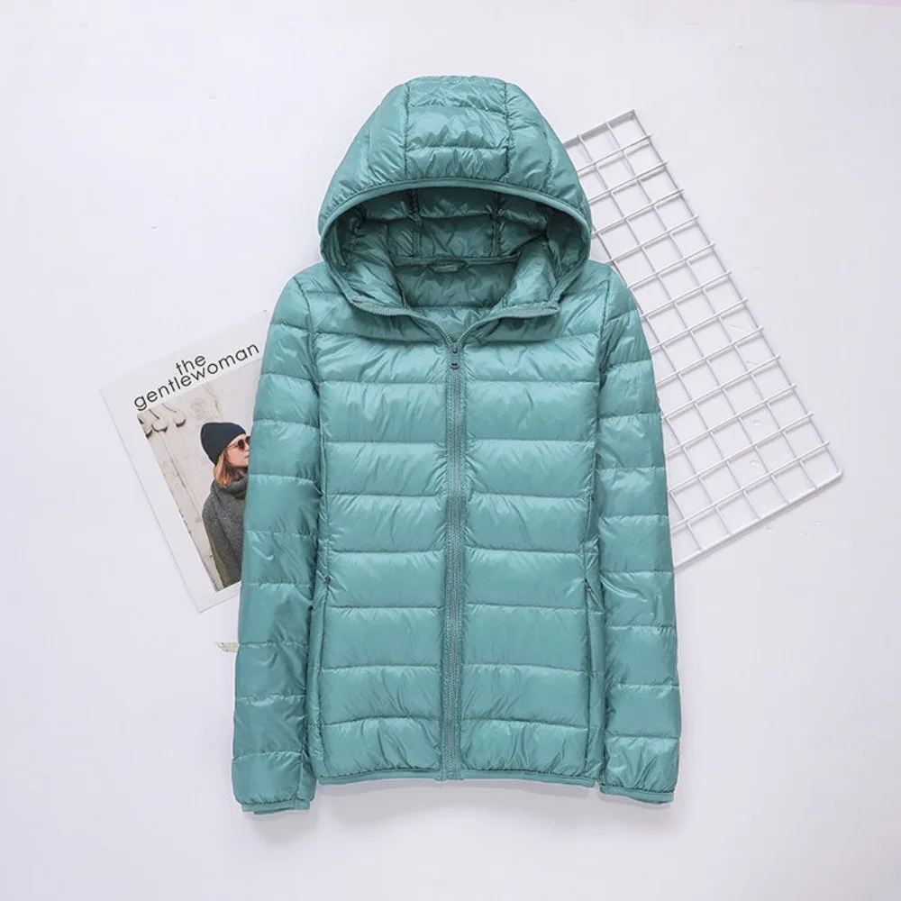 Top Trends: Ultra-light Thin Down Coat Women 2023 Autumn Winter 90% White Duck Down Jacket Casual Hooded Keep Warm Portable Women's Outwear Shoppable Styles