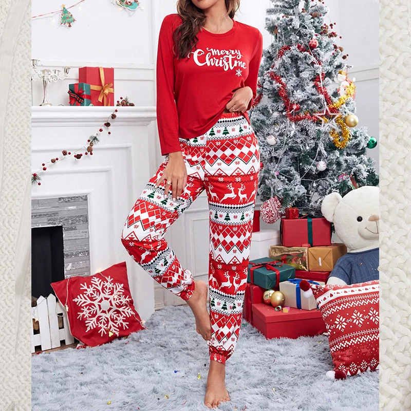 Top Trends: 2023 New Autumn And Winter Home Pajamas Women's Christmas Printed Long-sleeved Suit Night Women Sleepwear Shoppable Styles - Image 3