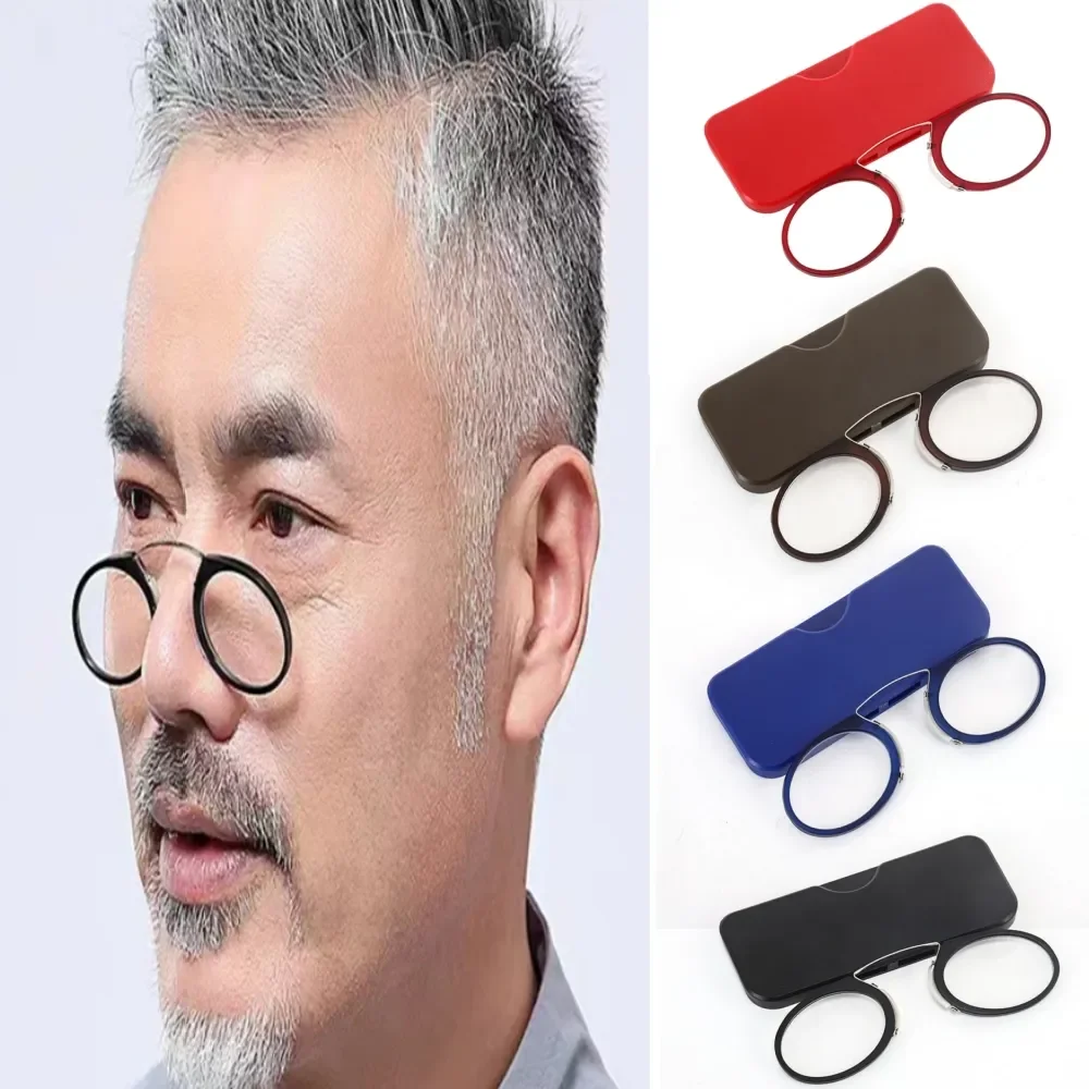 Top Trends: Portable Presbyopic Reading Glasses With Case Women Men Optical Glasses MINI Clip Nose Bridge Prescription Glasses New 1.0To3.5 Shoppable Styles