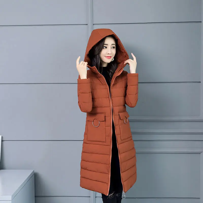 Top Trends: Korean Fashion Warn Down Parkas Women Hooded Winter Jacket Slim Down Cotton Long Coat Solid Casual Female Oversize Thick Outwear Shoppable Styles