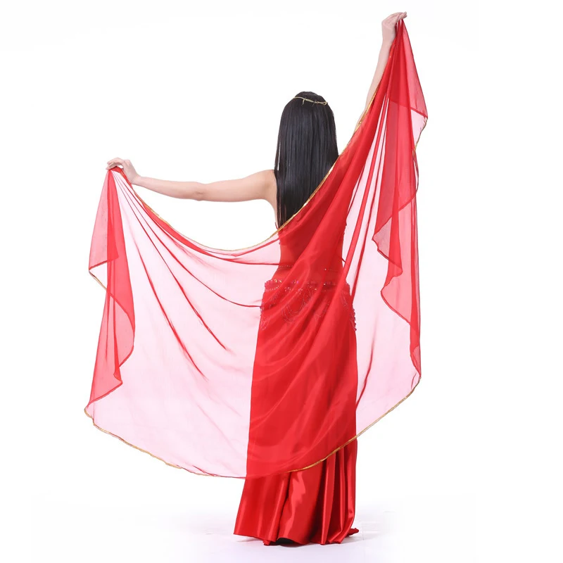 Top Trends: Belly Dance Accessories Women Veils Chiffon Scarf Light Shawl Veil Silk Semicircle Hand Thrown Suit Dance Performance Costume Shoppable Styles