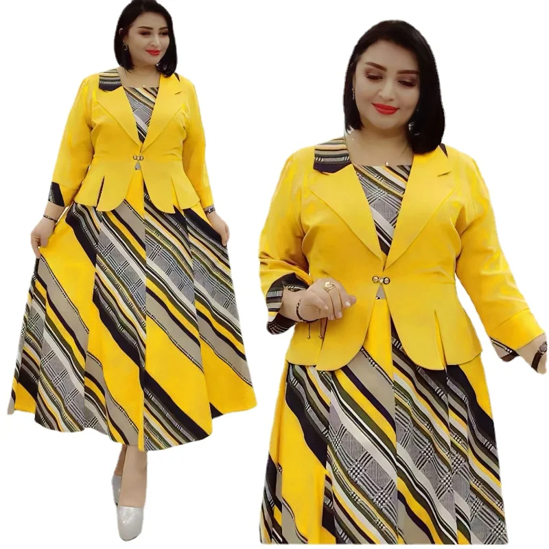 Top Trends: Elegant African Wedding Dresses For Women Plus Size Africa Clothes Office Lady Party Dress With Coat Dashiki Ankara Outfits Robe Shoppable Styles