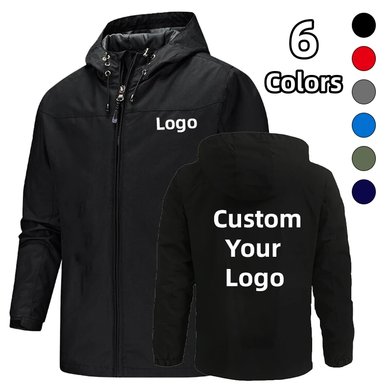 Top Trends: Customize Your Logo Jackets Waterproof Windproof Breathable Jacket Men Fashion Outdoor Mountain Jackets Training Jackets Shoppable Styles