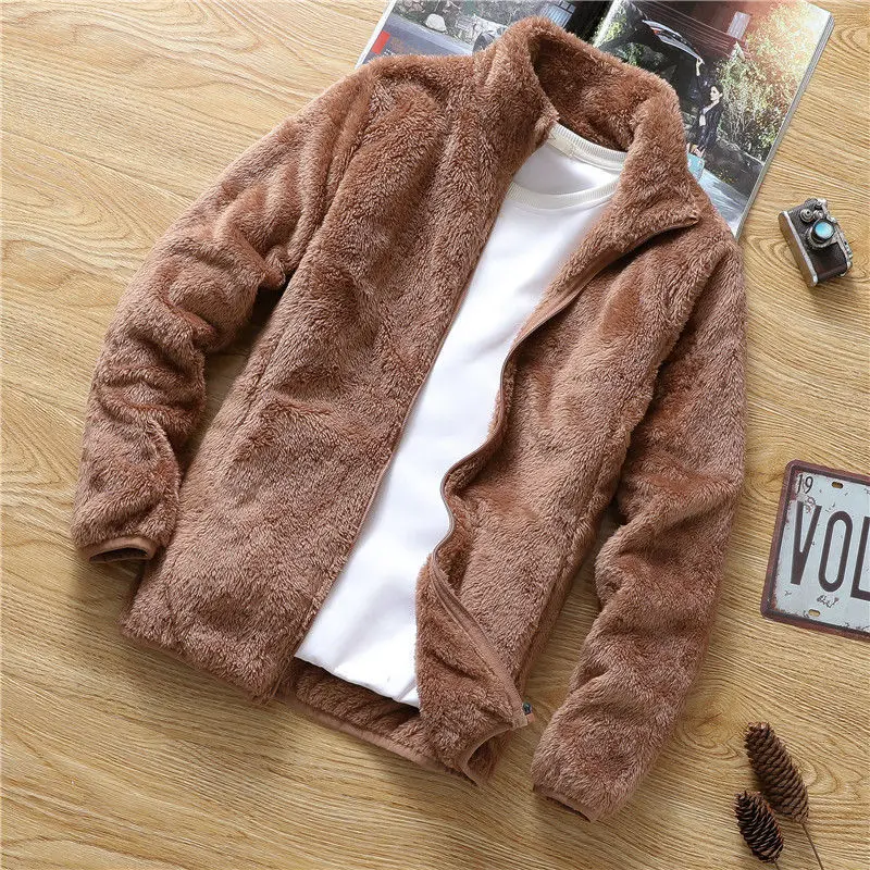 Top Trends: M-4Xl Oversized Loose Men's Cardigan Thick Velvet Warm Clothing Winter Sportswear Fleece Sleepwear Windbreaker Jacket For Men Shoppable Styles