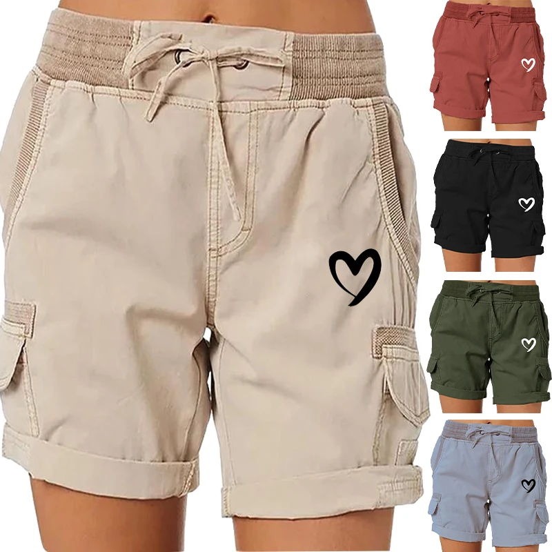 Top Trends: Fashion Cute Heart Printed Women&#039;s Cargo Shorts Golf Active Shorts Work Shorts Hiking Outdoor Summer With Pockets Shoppable Styles