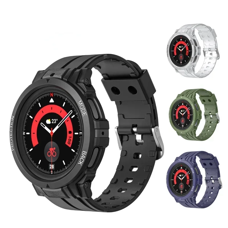 Top Trends: 2023 Latest Silicone Strap Case For Samsung Galaxy Watch 5 Pro 45mm Belt For Galaxy Watch5 4 40mm 44mm Band Bracelet Accessorie Shoppable Styles