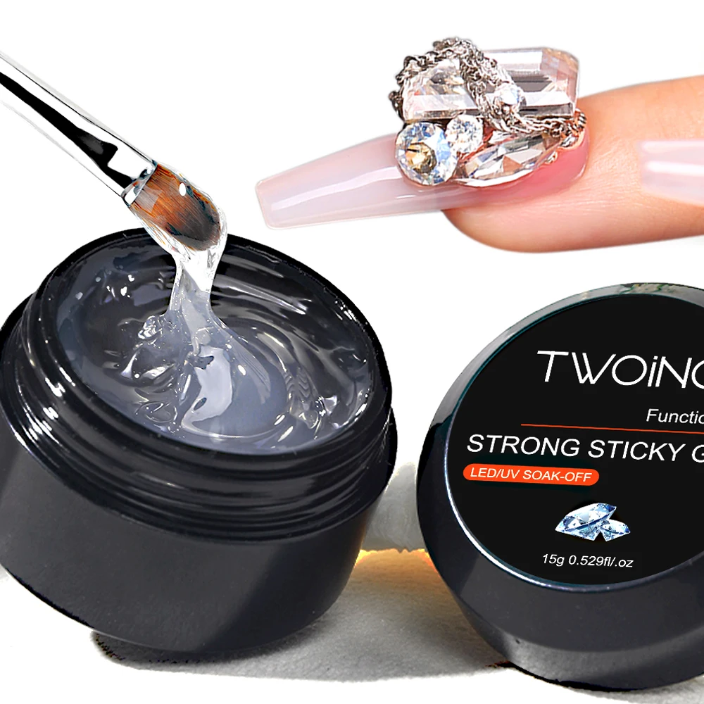 Top Trends: TWOING 15g Strong Nail Glue No-Wipe Gel For Rhinestone And Resin Gem Jewelry Adhesive Gel Acrylic False Nail Tips Glue Shoppable Styles