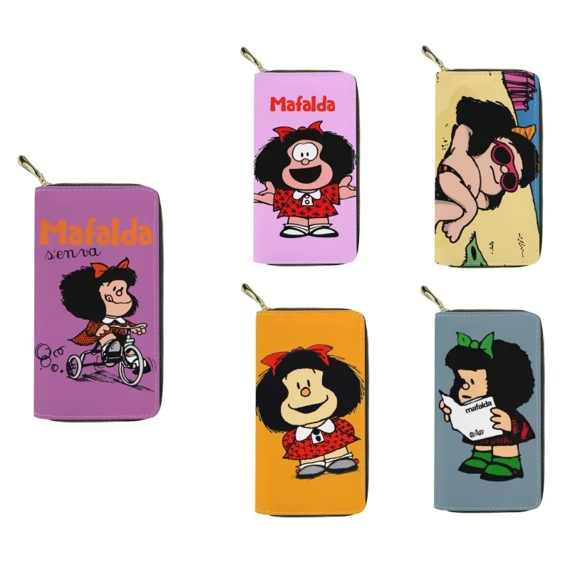 Top Trends: Cute Cartoon Mafalda 3D Pattern Printing Wallets For Women Leather Female Credit Card Holders Zipper Clutch Hand Bag Purse Shoppable Styles