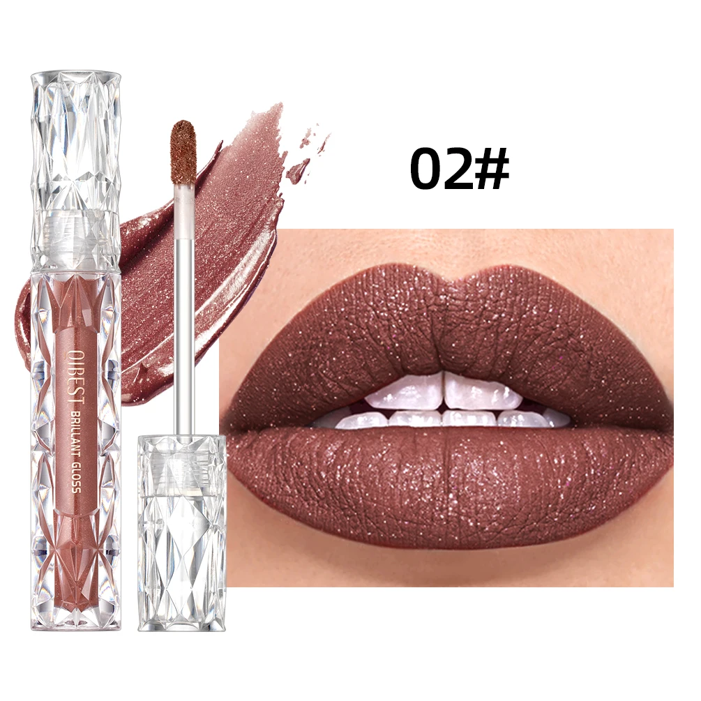 Top Trends: QIBEST 10 Colors Matte Shiny Glitter Liquid Lipstick Shiny Lip Gloss Diamond Waterproof Long Lasting Lipgloss Women Lips Makeup Shoppable Styles