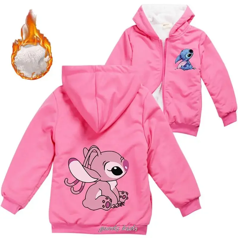 Top Trends: Disney Stitch Youth Children Winter Jackets Girls Cotton Padded Kids Boy Jacket Warm Outerwear Autumn Casual Kids Coats Winter Shoppable Styles