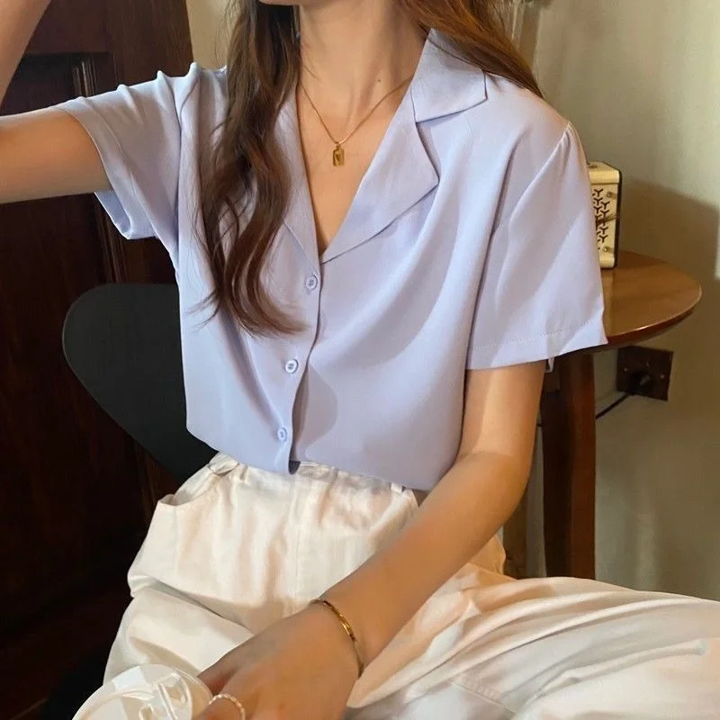 Top Trends: XEJ Chiffon Blouse Elegant Light Green Top For Women Short Sleeve Shirt Summer Top Office Blouse For Women Tunic 2022 Shoppable Styles - Image 4