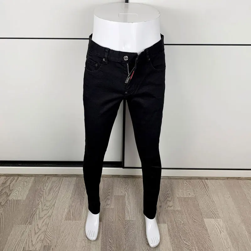 Top Trends: Streetwear Fashion Men Jeans High Quality Black Stretch Skinny Fit Vintage Jeans Men Casual Trousers Designer Denim Pants Hombre Shoppable Styles