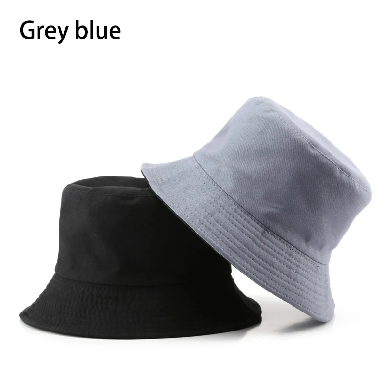 Top Trends: Summer New Cotton Black Solid Color Double Sided Simple Bob Hip Hop Bucket Hat Men's Women's Panama Beach Fishing Casual Sun Cap Shoppable Styles - Image 6