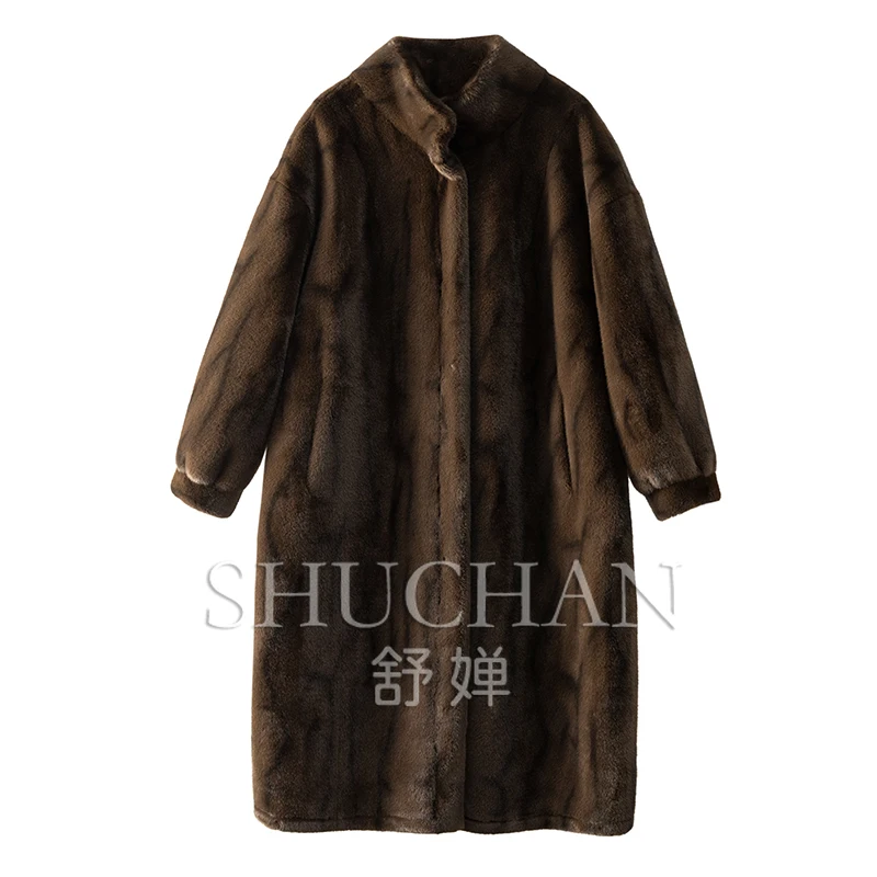 Top Trends: SHUCHAN Environmental Protection Coat Women Thick Warm Fur Luxury Faux Leather Faux Fur Winter Coats For Women Shoppable Styles