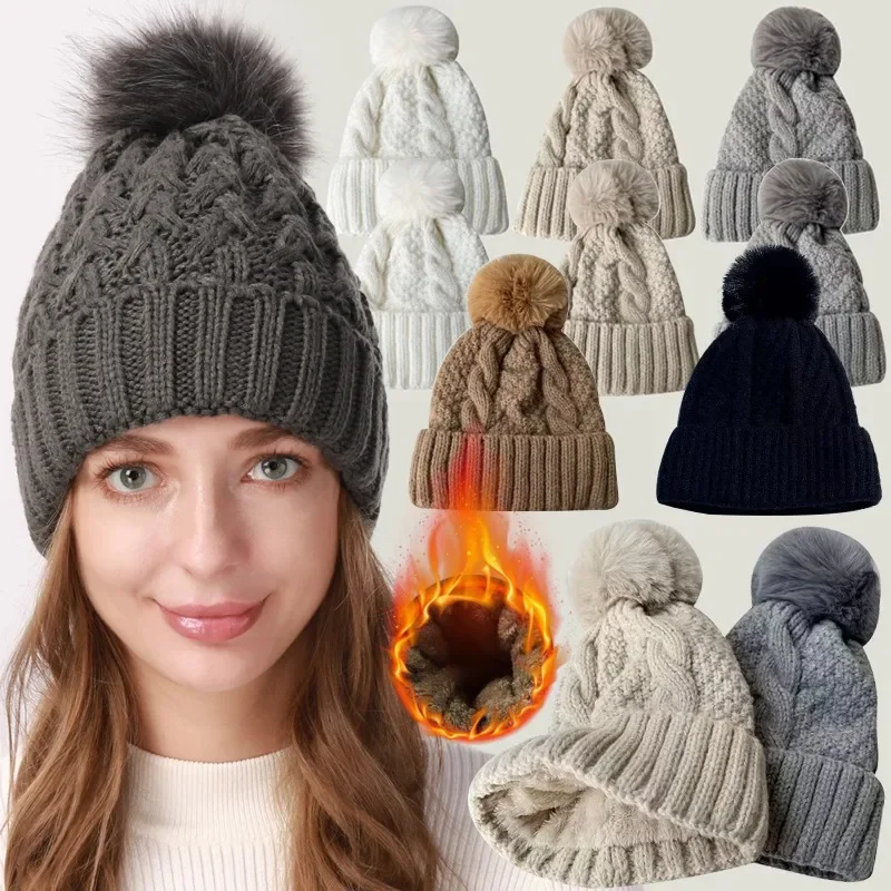 Top Trends: New Winter Plush Wool Knitted Hat For Warmth Coldproof Women's Cap Bonnet Outdoor Skullcap Super Soft Thickening Beanies Autumn Shoppable Styles