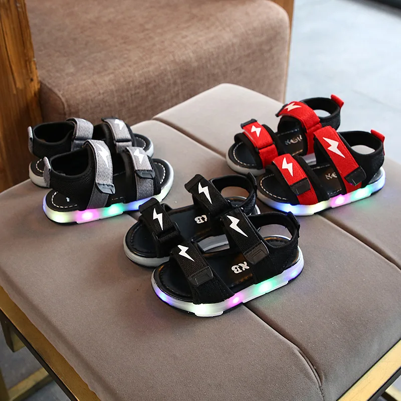 Top Trends: 2023 New Fashion Kids Led Sandals Light Up Children Summer Glowing Sport Boys Girls Flashing Soft Beach Shoes Sandalias Shoppable Styles