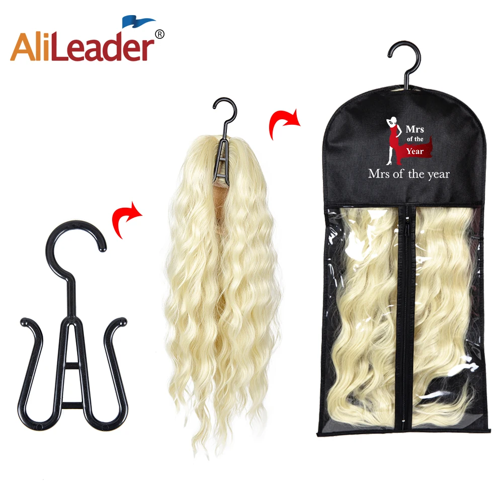 Top Trends: New Hair Extensions Storage Bag With Hanger Portable Wig Storage Bags For Multiple Wigs Ponytail Bundles Hair Extensions Bag Shoppable Styles