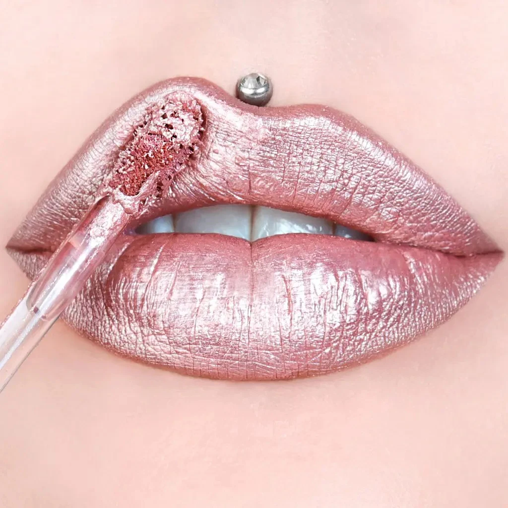 Top Trends: Shimmer Metallic Lip Gloss Waterproof Long Lasting Pink Red Sexy Lips Makeup Nude Women Liquid Lipstick Pigment Cosmetic Shoppable Styles