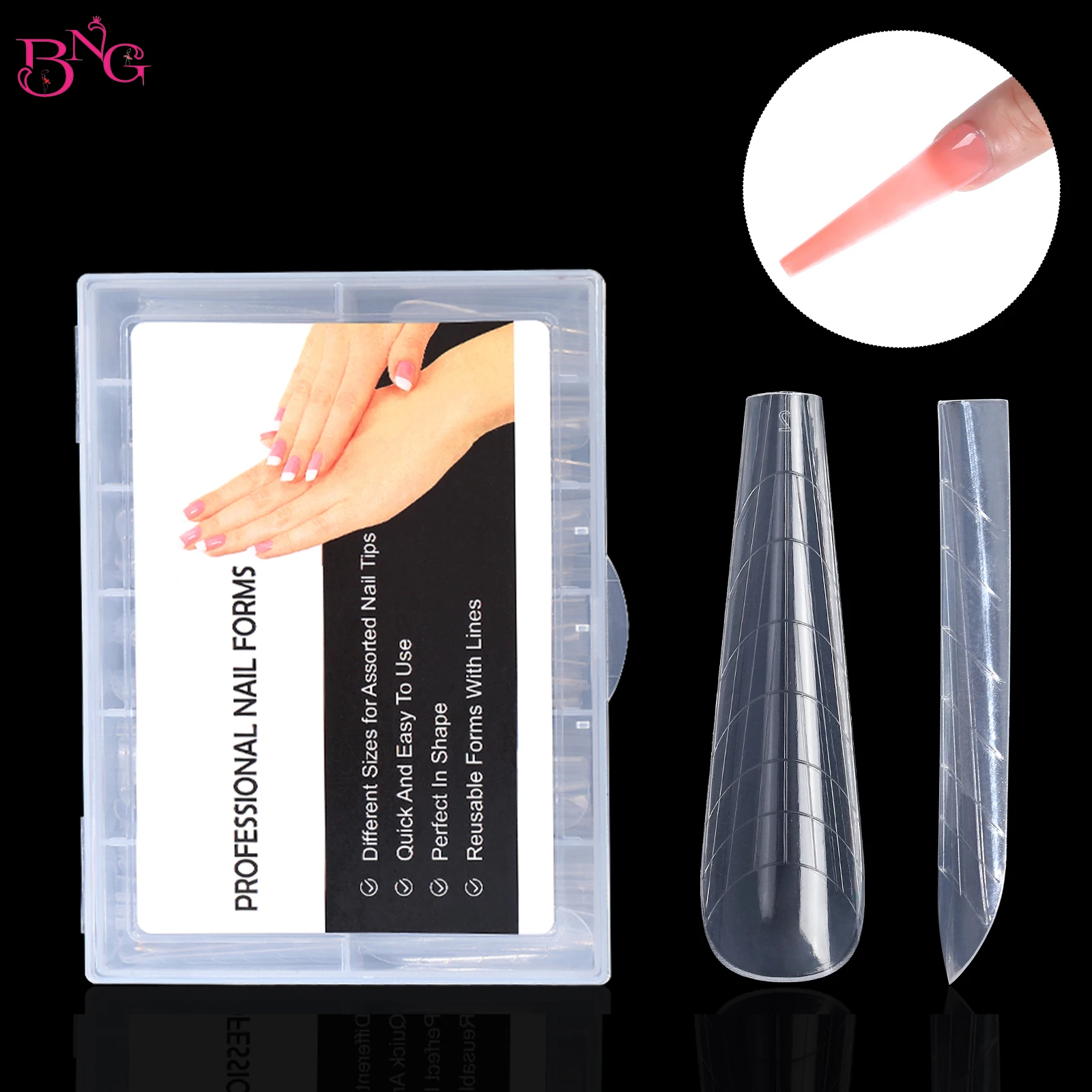 Top Trends: BNG Top Forms For Nails Dual Forms Nails Forms For Extension Full Cover Quick Building Gel Mold Tips Poly Nail Gel Mold Shoppable Styles