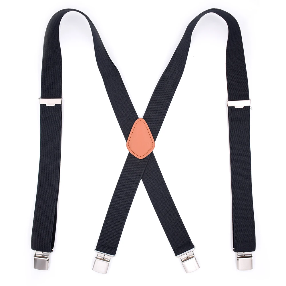 Top Trends: Men&#039;s Heavy Duty Suspenders 3.5cm Wide X-Back With 4 Strong Clips Adjustable Elastic Trouser Braces Straps Fashion Accessories Shoppable Styles