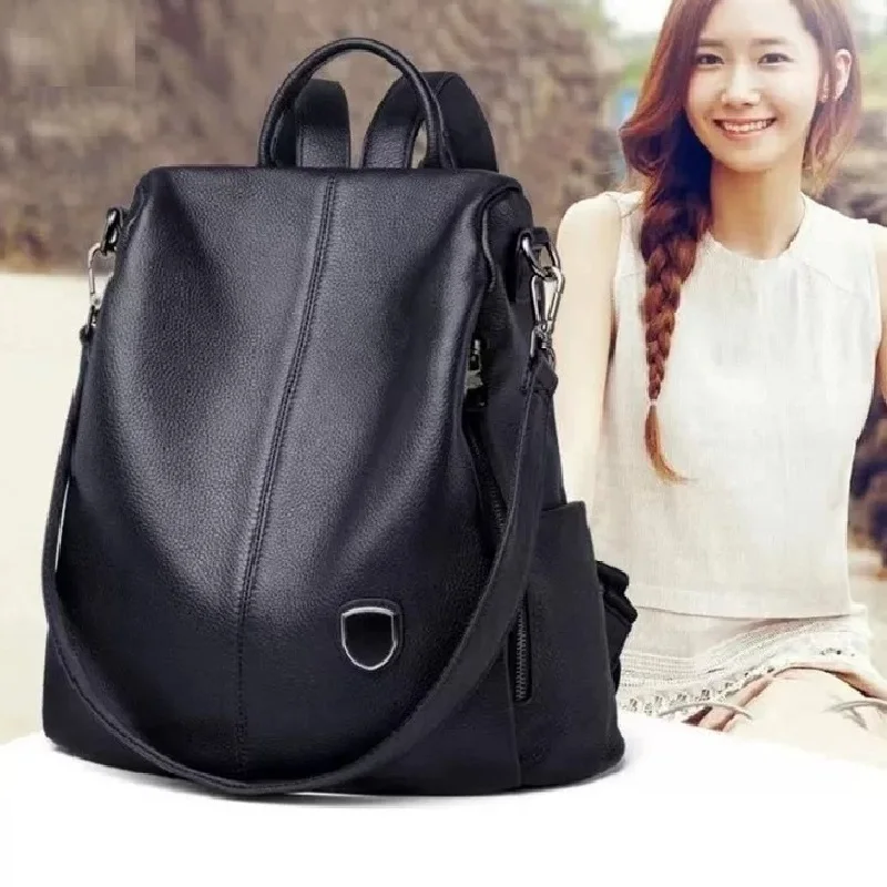 Top Trends: ZOOLER 100% Full COW Leather Backpack Women Genuine Leather Bags School Girl Skin Backpacks сумка женская 2022 Travel Bolsa Shoppable Styles