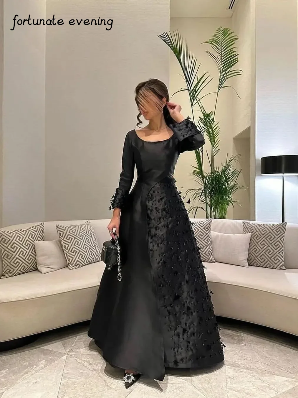 Top Trends: Fortunate Evening Elegant Vintage Classic Black Asymmetrical Beading Flowers Formal Occasion Prom Dresses Party Evening Gowns Shoppable Styles