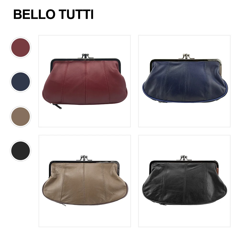 Top Trends: BELLO TUTTI 2023Genuine Leather Coin Purse Original Design Sheepskin Long Purse Card Holder Wallets Bag Women Girls Change Purse Shoppable Styles