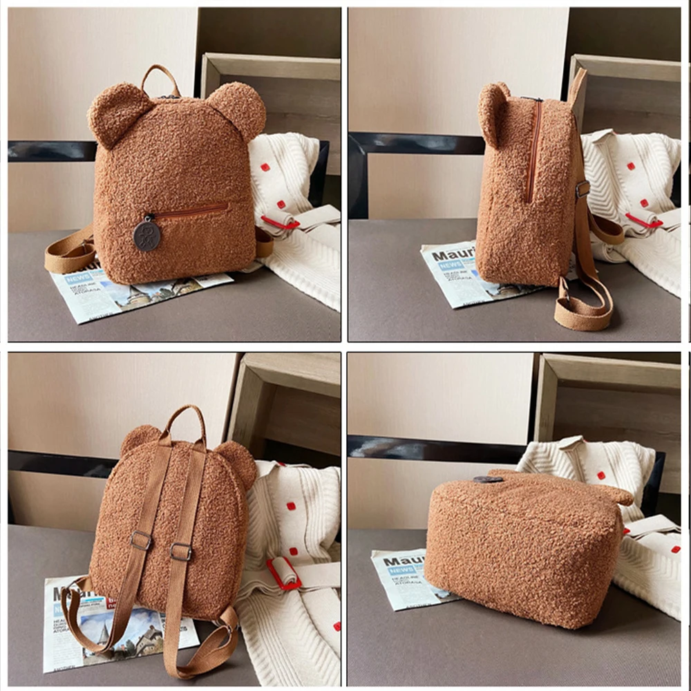 Top Trends: Personalised Bear Backpacks Custom Name PortableMini Children Travel Shopping Rucksacks Women Cute Bear Shaped Shoulder Backpack Shoppable Styles - Image 2