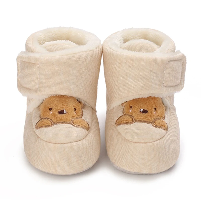 Top Trends: Winter Snow Baby Boots Cute Bear Warm Booties For Kids Soft Sole Infant Newborn Toddler Baby Girl Shoes Shoppable Styles