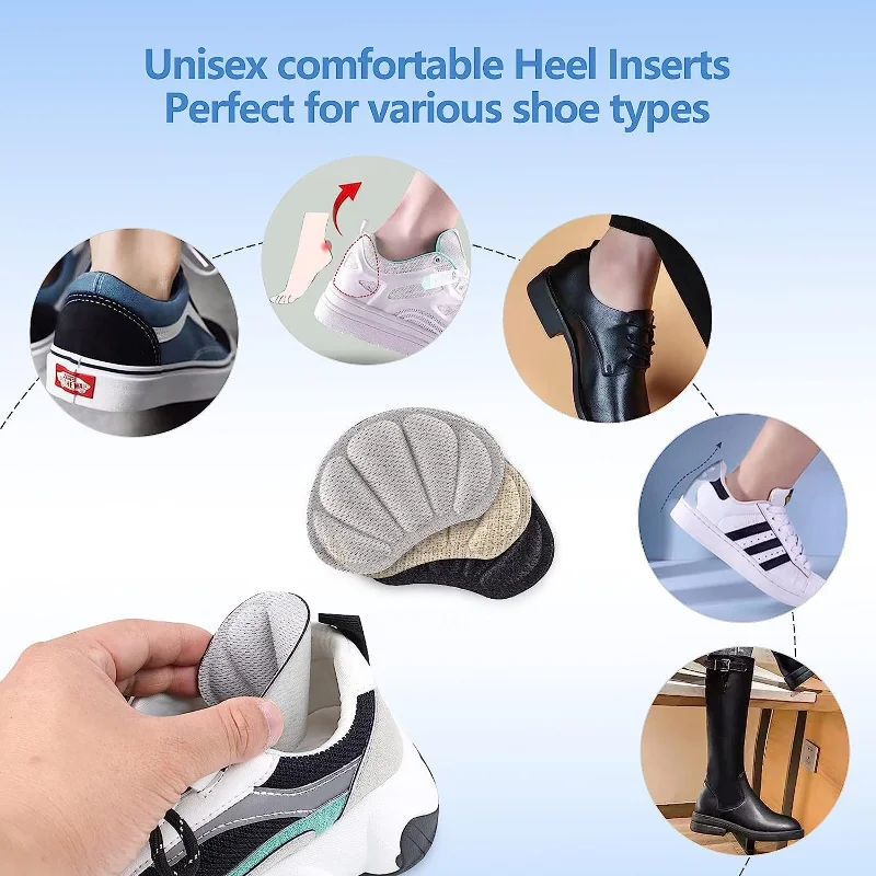 Top Trends: 8pcs Insoles Heel Pads Lightweight For Sport Shoes Adjustable Cute Size Back Sticker Antiwear Feet Pad Cushion Insole Heels Shoppable Styles - Image 6