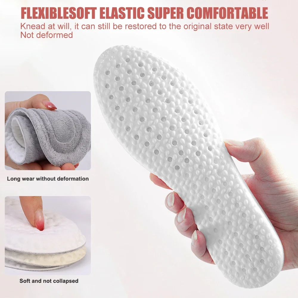 Top Trends: Thickening Plush Thermal Insoles Warm Arch Support Soft Feet Insoles Men Women Winter Sports Shock-absorbing Shoes Pads Shoppable Styles - Image 5