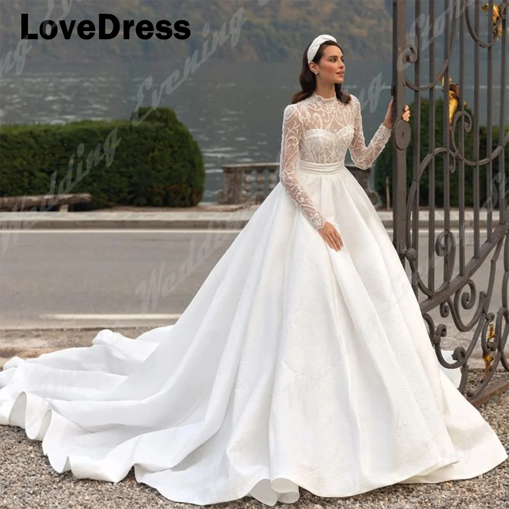 Top Trends: LoveDress Sweetheart Collar Wedding Dress Long Sleeves Appliques Lace Tulle Beach Bridal Dress Simple Wedding Gowns Plus Size Shoppable Styles