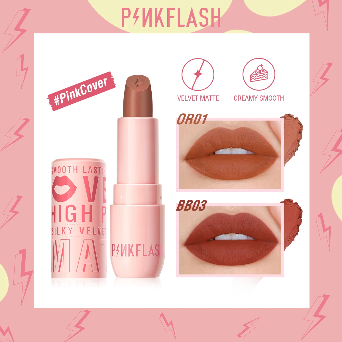 Top Trends: PINKFLASH Velvet Matte Lipstick High Pigment Long-lasting Lip Gloss Silky Moisturize Liquid Lip Tint Smooth Lip Cream Cosmetics Shoppable Styles